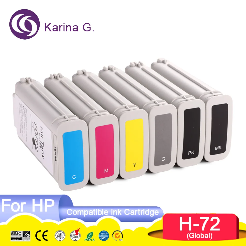HP72 с красителем Премиум-совместимый картридж InkJet для принтера HP 72 T770 T790 T1120 T1200 T1300 T620 T610 T1100 T2300
HP72 с красителем Премиум-совместимый картридж InkJet для принтера HP 72 T770 T790 T1120 T1200 T1300 T620 T610 T1100 T2300