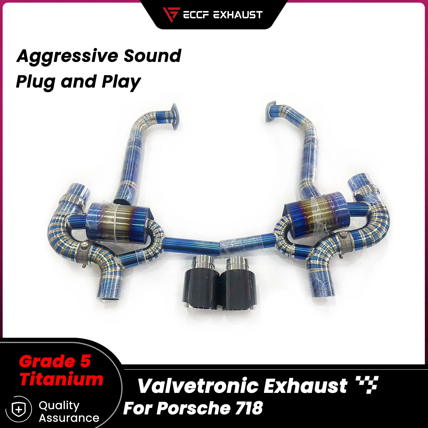 Агрессивный звук выхлопа: титановая выхлопная система Valvetronic Catback для Porsche 718, обновленная до GT4, простая установка
Агрессивный звук выхлопа: титановая выхлопная система Valvetronic Catback для Porsche 718, обновленная до GT4, простая установка