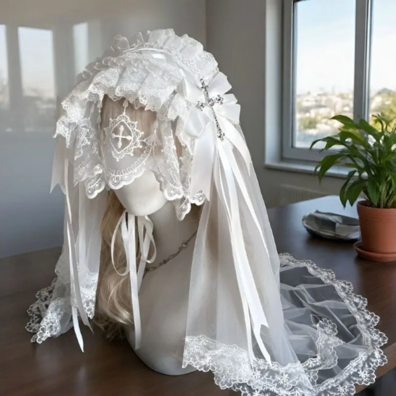 Gothic Dark Angel Black/White Veil Subculture Nun Cosplay Lolita Headpiece Women Halloween Hairband Daily Fashion Headwear
Gothic Dark Angel Black/White Veil Subculture Nun Cosplay Lolita Headpiece Women Halloween Hairband Daily Fashion Headwear