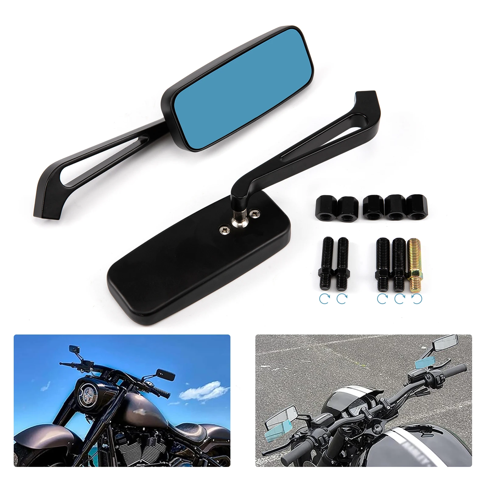 Motorcycle Rearview Mirrors Universal10mm 8mm Motorbike Rectangle Mirrors Motorcycle Adjustabale Side Handlebar Mirror Accessory
Motorcycle Rearview Mirrors Universal10mm 8mm Motorbike Rectangle Mirrors Motorcycle Adjustabale Side Handlebar Mirror Accessory