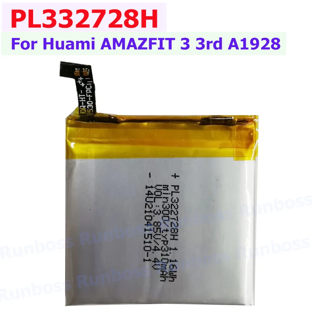 ПЛ 332728 H 332728 Аккумулятор H 3,8 В 310 мАч для умных часов Huami AMAZFIT 3 3rd A1928
ПЛ 332728 H 332728 Аккумулятор H 3,8 В 310 мАч для умных часов Huami AMAZFIT 3 3rd A1928