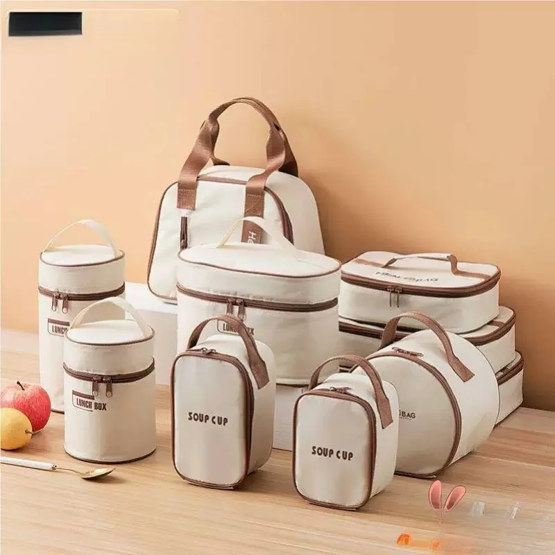 Durable Cylindrical Insulated Lunch Bag Portable Rice Box Bag Breakfast Cloth Bag Thermal Bag Handbag Meal Package
Durable Cylindrical Insulated Lunch Bag Portable Rice Box Bag Breakfast Cloth Bag Thermal Bag Handbag Meal Package