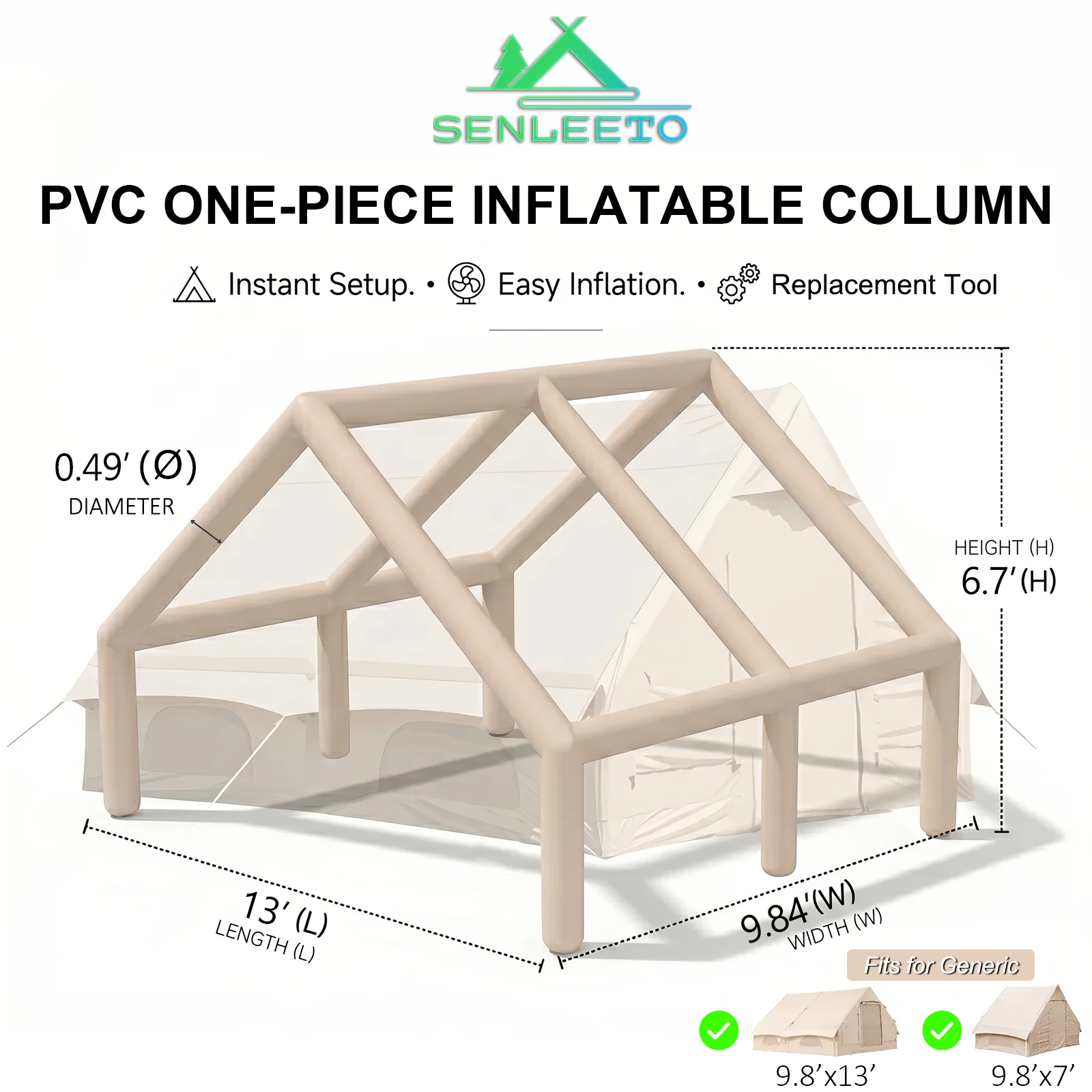 One-Piece PVC Air Beam for Inflatable Tent,Blow up Tent Replacement Inflatable Structure,15CM inflatable Beam with Safety Valve
One-Piece PVC Air Beam for Inflatable Tent,Blow up Tent Replacement Inflatable Structure,15CM inflatable Beam with Safety Valve