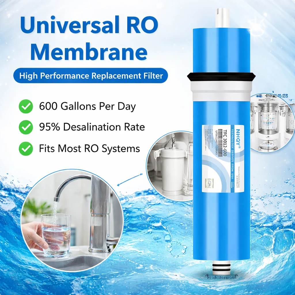 600G RO Membrane Replacement Filter for Reverse Osmosis Water Purifier, Universal Fit 3012/3013 Housing, High Flow, Durable
600G RO Membrane Replacement Filter for Reverse Osmosis Water Purifier, Universal Fit 3012/3013 Housing, High Flow, Durable