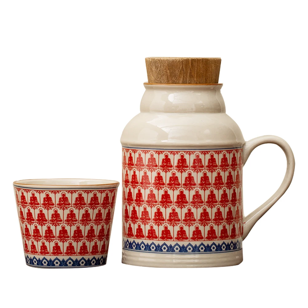Ceramic Kettle Cup Set Hot Water Jug Vintage Style Storage Containers Kitchenware Party Teaware Carafe Tea Set Household
Ceramic Kettle Cup Set Hot Water Jug Vintage Style Storage Containers Kitchenware Party Teaware Carafe Tea Set Household