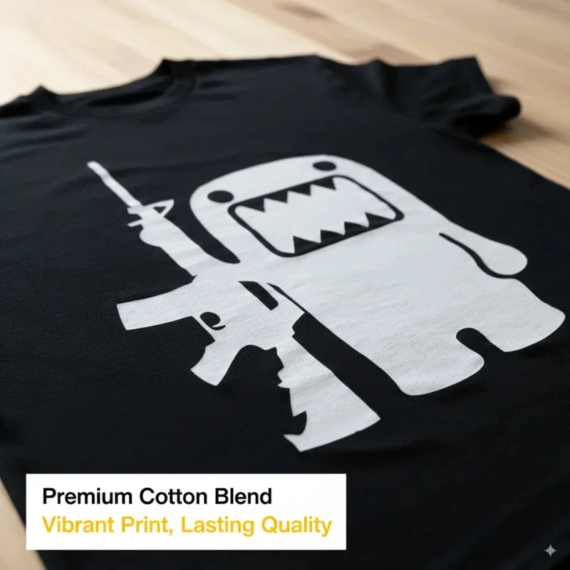 Oversized Short Sleeve Tee With Fierce Monster And Gun Design Casual Cotton T-Shirt For Men Or Women Summer Street Style Outfit
Oversized Short Sleeve Tee With Fierce Monster And Gun Design Casual Cotton T-Shirt For Men Or Women Summer Street Style Outfit