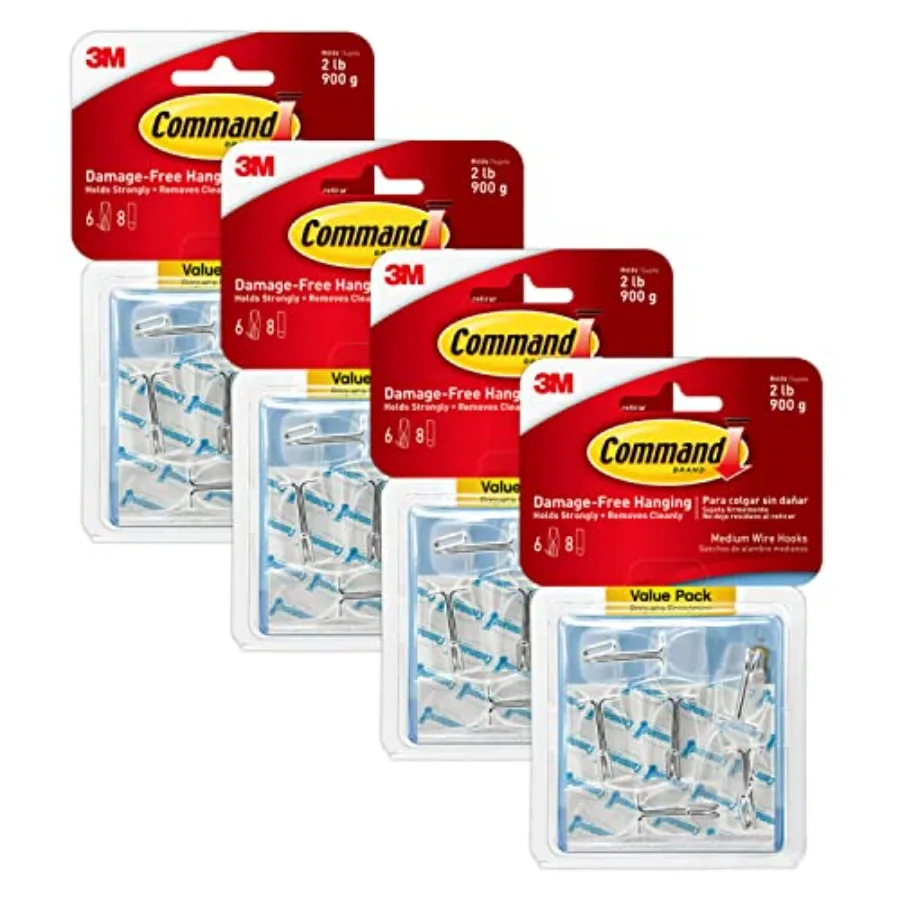 Wire Hook, 24 Hooks 4 Count
Wire Hook, 24 Hooks 4 Count