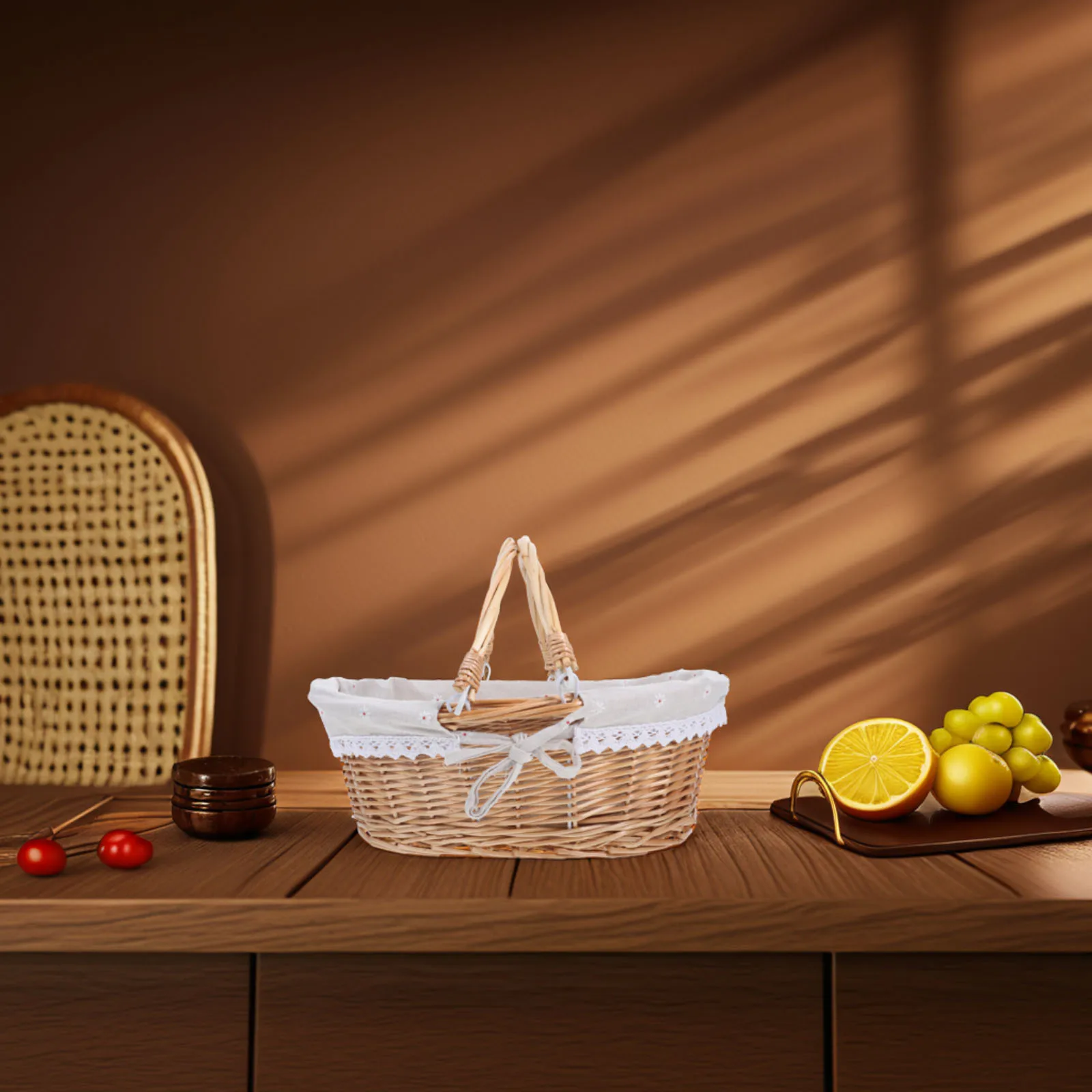 Rustic Wicker Basket with Handles Fruit Storage Organizer Portable Home Kitchen Decor Vintage Woven Basket for Picnics Garden
Rustic Wicker Basket with Handles Fruit Storage Organizer Portable Home Kitchen Decor Vintage Woven Basket for Picnics Garden