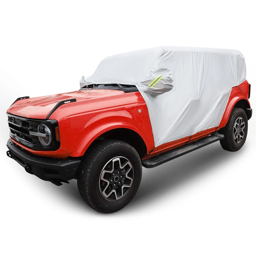 Top Half Car Cover for Ford Bronco 2 Door/ 4 Door 2021-2023 Year, Waterproof Half Roof Protection Cover Outdoor Snow Rain Dust
Top Half Car Cover for Ford Bronco 2 Door/ 4 Door 2021-2023 Year, Waterproof Half Roof Protection Cover Outdoor Snow Rain Dust