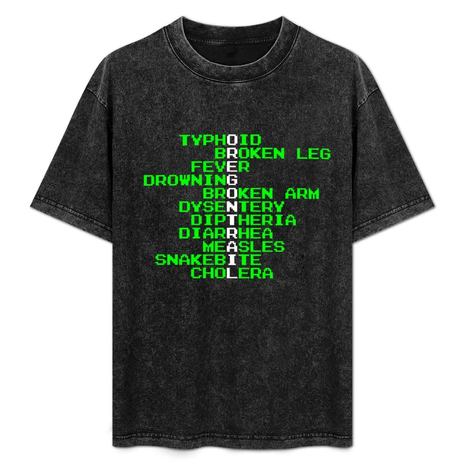 Oregon Trail - Ways to Die in the West T-Shirt Simple Casual Short Sleeve Tee
Oregon Trail - Ways to Die in the West T-Shirt Simple Casual Short Sleeve Tee