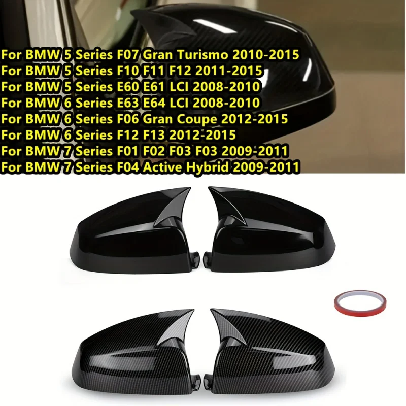 A pair for BMW5 6 7SeriesE60 E61 E63 E64 F01 F02-F04 F06 F07 F10 F11 F12 F13 2009-2015Rearview mirror side cover,Polished surfac
A pair for BMW5 6 7SeriesE60 E61 E63 E64 F01 F02-F04 F06 F07 F10 F11 F12 F13 2009-2015Rearview mirror side cover,Polished surfac