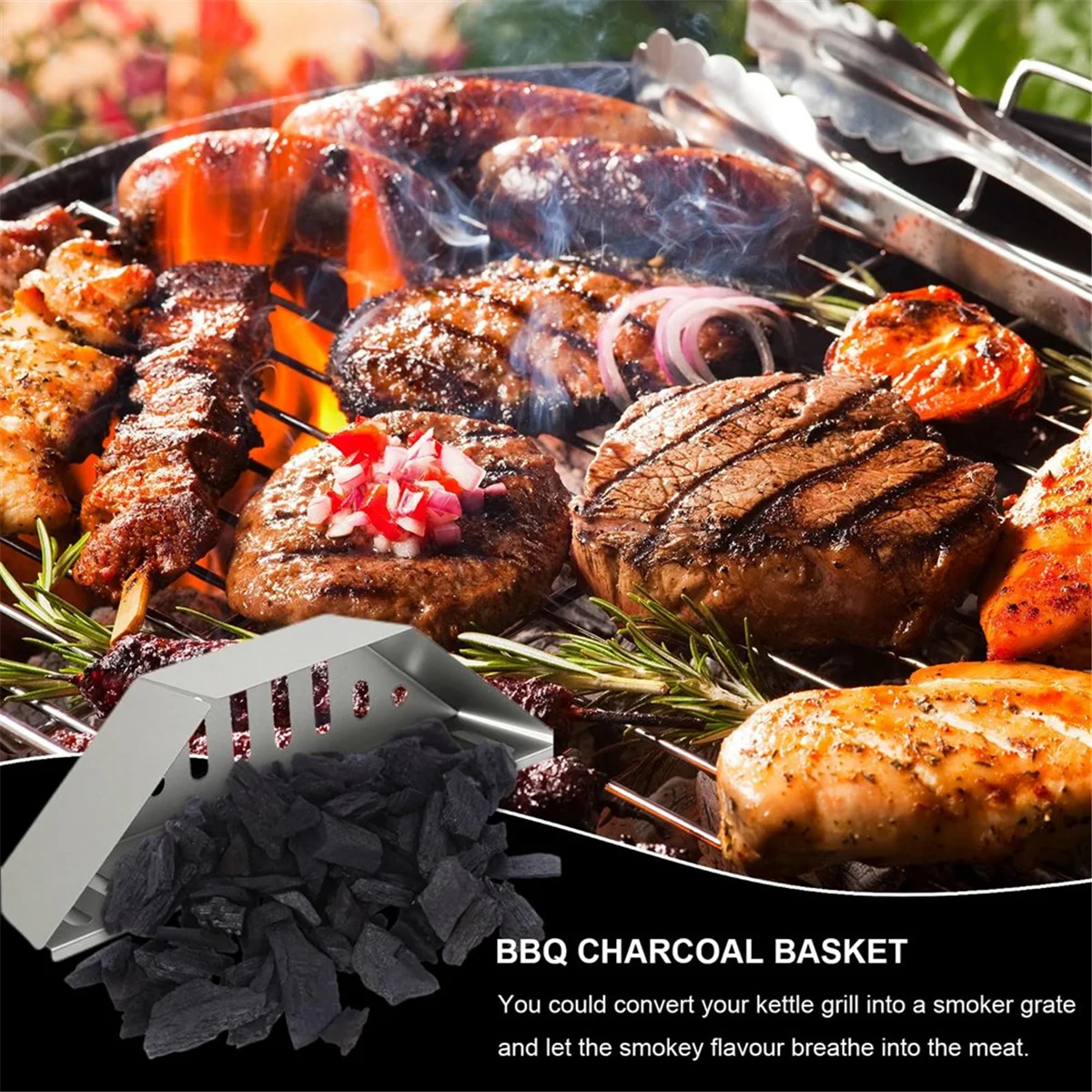 Charcoal Basket Stainless Steel Char Holder, Charcoal Container Contoured Carbon Briquet Grilling Baskets(2 Pieces)HUG
Charcoal Basket Stainless Steel Char Holder, Charcoal Container Contoured Carbon Briquet Grilling Baskets(2 Pieces)HUG