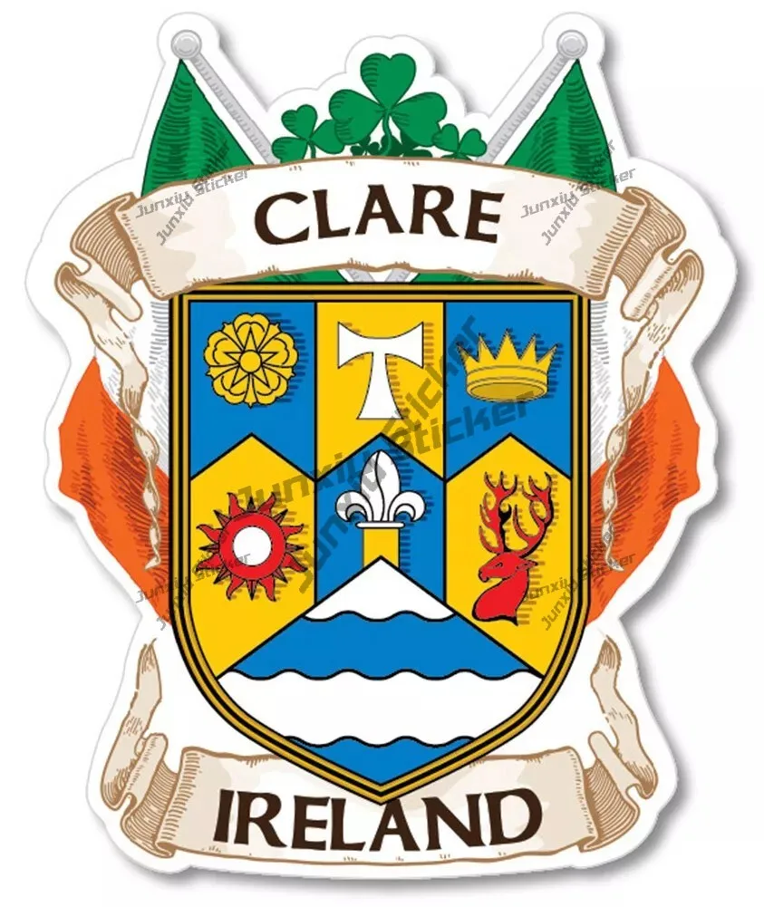 Galway Clare Antrim Coat Of Arms Ireland Waterproof Sticker Irish Irl Ie Country Code Oval Sticker With Flag For Bumper Laptop
Galway Clare Antrim Coat Of Arms Ireland Waterproof Sticker Irish Irl Ie Country Code Oval Sticker With Flag For Bumper Laptop