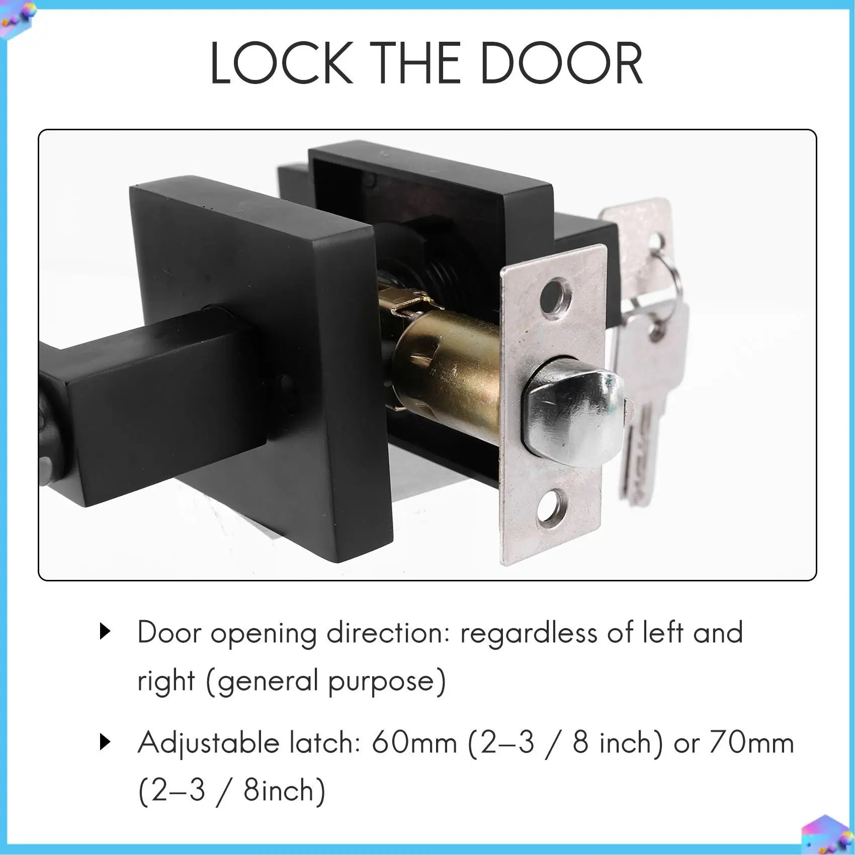 A43T Door Handle Door Handle Lock Square Channel Privacy Mask Interior Bedroom Room Bathroom Three-Bar Spherical Lock
A43T Door Handle Door Handle Lock Square Channel Privacy Mask Interior Bedroom Room Bathroom Three-Bar Spherical Lock