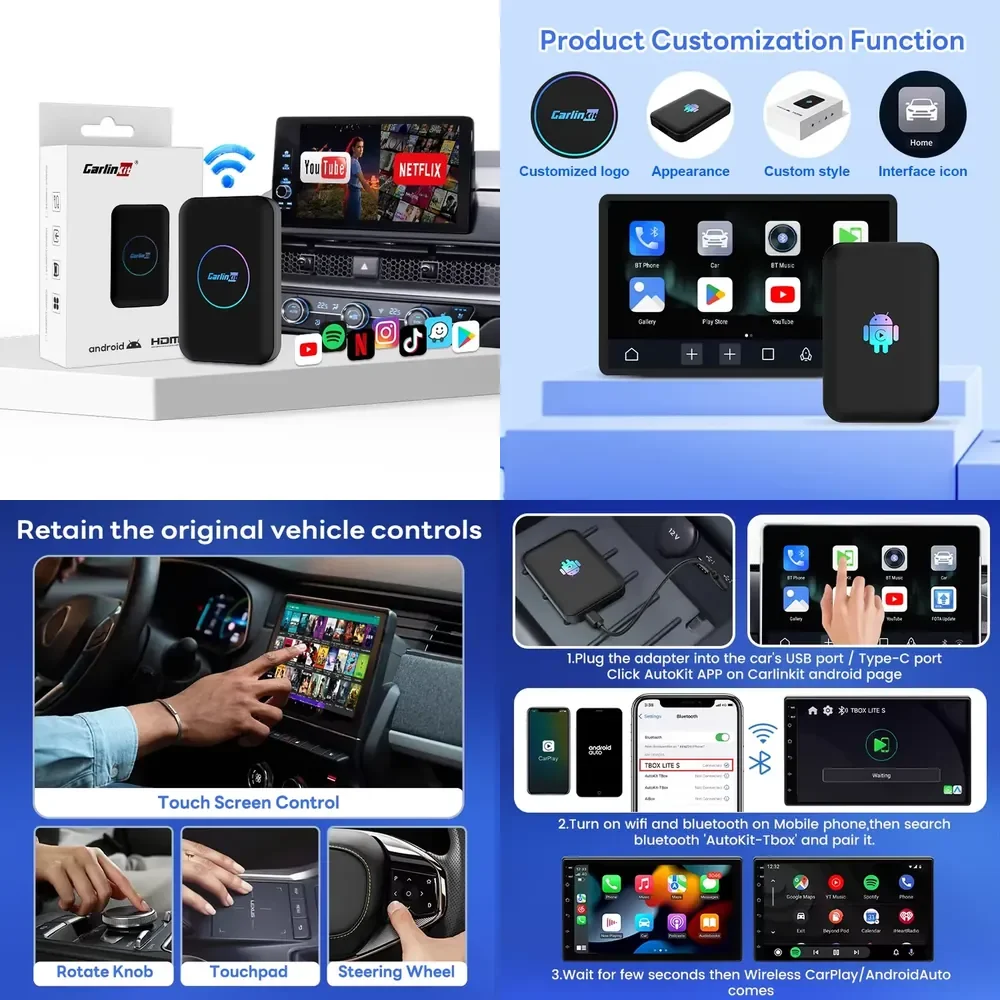 Car Multimedia Box carlinkit 3 in 1 Tv Ai Box Wireless Universal Module Carplay Carplay Usb Adapter for
Car Multimedia Box carlinkit 3 in 1 Tv Ai Box Wireless Universal Module Carplay Carplay Usb Adapter for