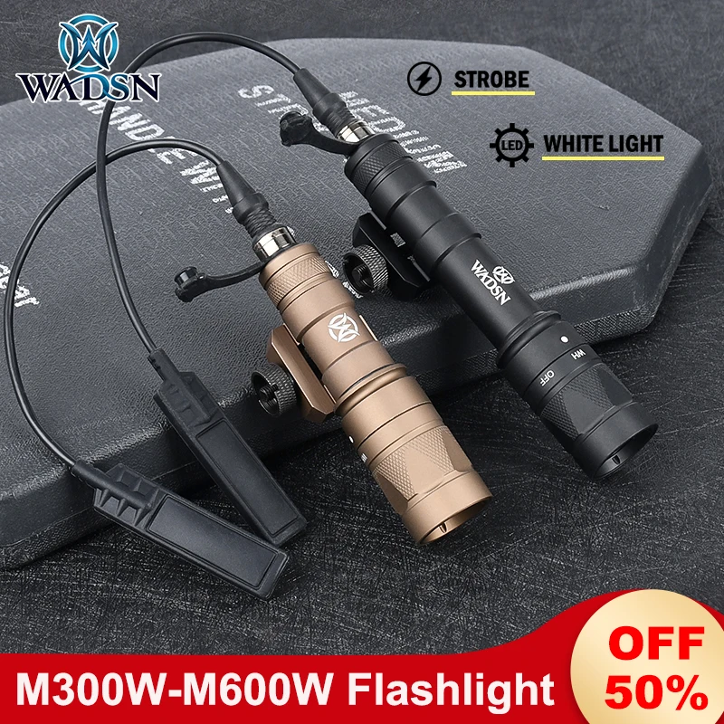 Wadsn Strobe M600 M300W Flashlight Airsoft Metal Tactical M600W Spotlight 500 Lumens Hunting Weapon Scout Light Fit 20MM Rail
Wadsn Strobe M600 M300W Flashlight Airsoft Metal Tactical M600W Spotlight 500 Lumens Hunting Weapon Scout Light Fit 20MM Rail