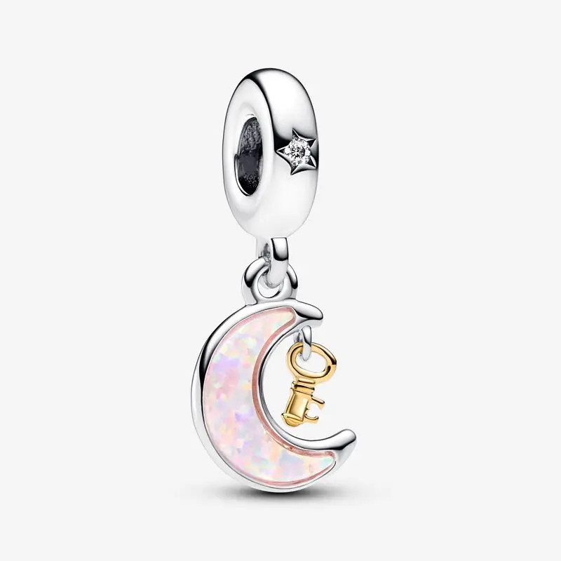 2023 Authentic 925 Sterling Silver Two-tone Key & Moon Dangle Charm beads Fits Pandora bracelets Jewelry Making
2023 Authentic 925 Sterling Silver Two-tone Key & Moon Dangle Charm beads Fits Pandora bracelets Jewelry Making