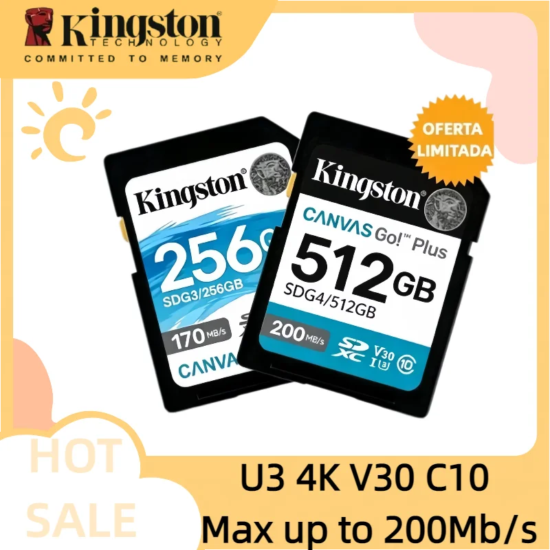 Kingston SD Card Canvas Go plus 64GB 128GB 256GB 512GB Class10 U3 V30 SDXC 4K Video Memory Card for Camera
Kingston SD Card Canvas Go plus 64GB 128GB 256GB 512GB Class10 U3 V30 SDXC 4K Video Memory Card for Camera