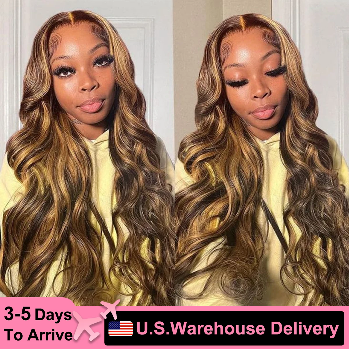 Highlight Ombre Body Wave Lace Front Wig Human Hair 13x4 13X6 4/27 Honey Blonde Lace Frontal Wigs Pre Plucked 180 Density
Highlight Ombre Body Wave Lace Front Wig Human Hair 13x4 13X6 4/27 Honey Blonde Lace Frontal Wigs Pre Plucked 180 Density