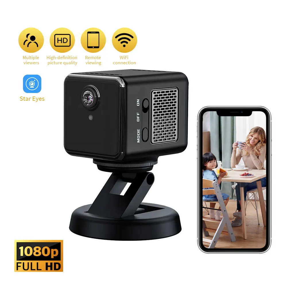 Мини-камера 1080P Full HD с Wi-Fi и удаленным мониторингом для наблюдения за ребенком или питомцем, с ночным видением, для умного дома, система безопасности, на базе Linux
Мини-камера 1080P Full HD с Wi-Fi и удаленным мониторингом для наблюдения за ребенком или питомцем, с ночным видением, для умного дома, система безопасности, на базе Linux