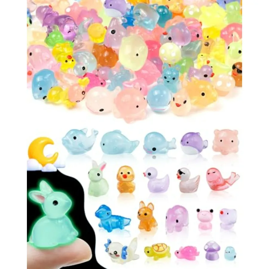 100PCS Luminous mini Resin Animals Bulk - 20 Styles Glow in The Dark Plastic Tiny Animals Figures for Dollhouse, Fairy Garden,
100PCS Luminous mini Resin Animals Bulk - 20 Styles Glow in The Dark Plastic Tiny Animals Figures for Dollhouse, Fairy Garden,