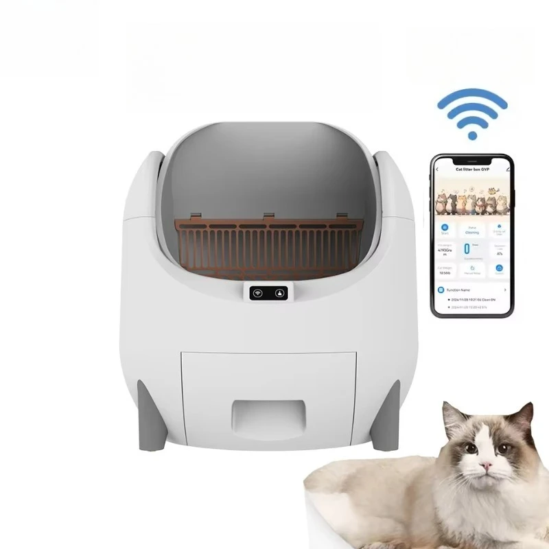 Tuya App-Controlled Automatic Cat Litter Box Easy Clean Bigger Size OEM&ODM for Pet Supplies and Commercial Equipment
Tuya App-Controlled Automatic Cat Litter Box Easy Clean Bigger Size OEM&ODM for Pet Supplies and Commercial Equipment