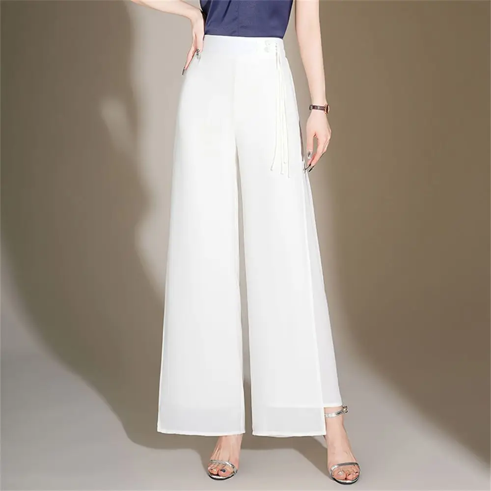 High-waisted Chiffonbell Bottoms Women's Loose-fit Draped Wide-leg Side Slit Skirt New 2024 Style Square Dance Trousers W34
High-waisted Chiffonbell Bottoms Women's Loose-fit Draped Wide-leg Side Slit Skirt New 2024 Style Square Dance Trousers W34