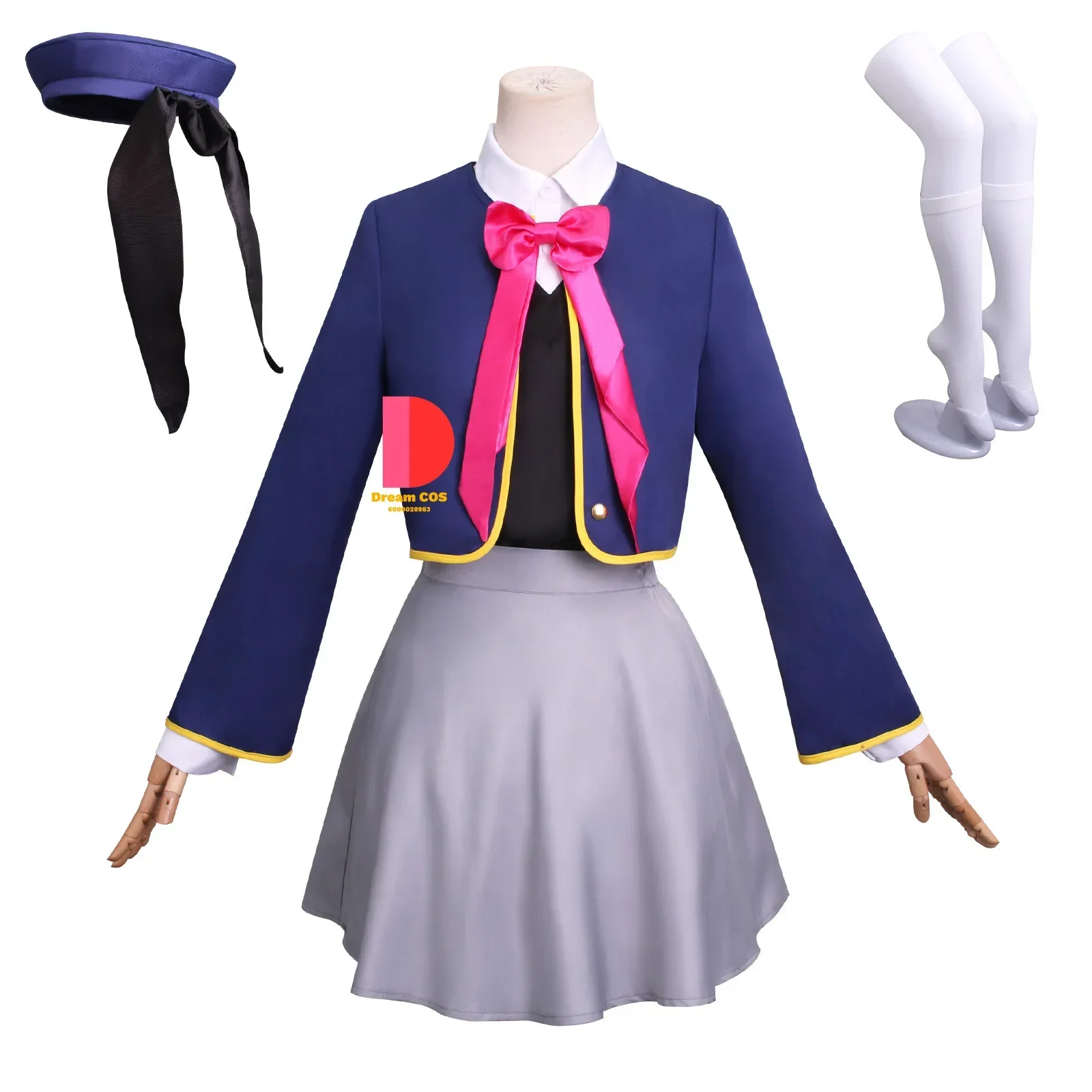 Arima Kana Cosplay Costume Anime School Uniform Set with Hat Skirt Socks Halloween Party Outfit for Girls New Arrival Hot Sale
Arima Kana Cosplay Costume Anime School Uniform Set with Hat Skirt Socks Halloween Party Outfit for Girls New Arrival Hot Sale