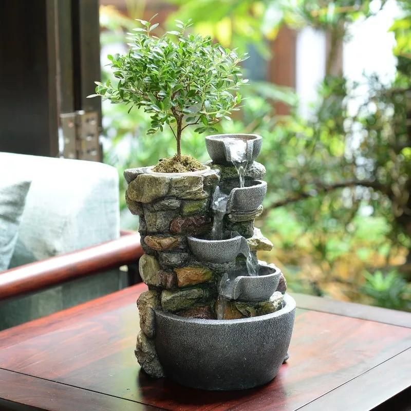 Indoor Fountain 4-Bowl Rockery Soothing Sound Tabletop Fountains Home/Office Decor Gift for Mom,Mother Day Present with A
Indoor Fountain 4-Bowl Rockery Soothing Sound Tabletop Fountains Home/Office Decor Gift for Mom,Mother Day Present with A