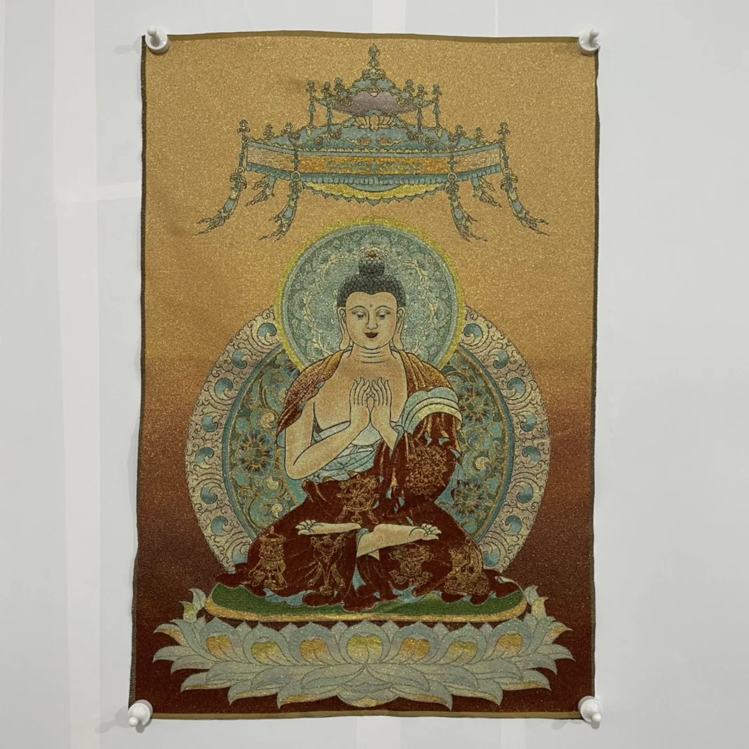 35"Thangka Embroidery Tibetan Buddhism silk Embroidery Shakyamuni Buddhist Niche Buddhist Umbrella Thangka hanging screen
35"Thangka Embroidery Tibetan Buddhism silk Embroidery Shakyamuni Buddhist Niche Buddhist Umbrella Thangka hanging screen