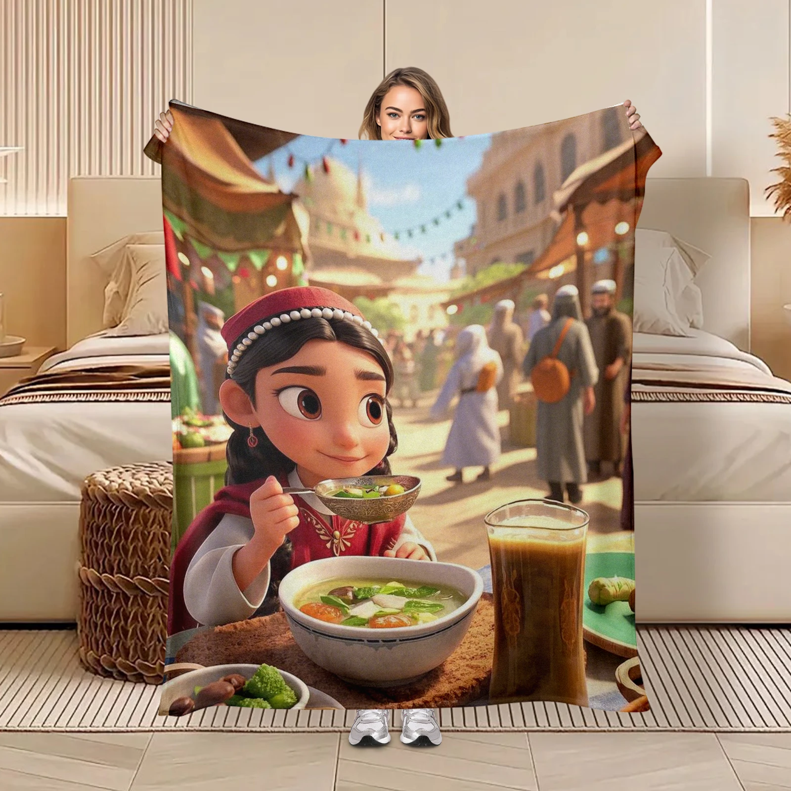 Adorable Cartoon Characters In Celebrations Middle Eastern Ramadan Style Blanket Practical And Fun Gift
Adorable Cartoon Characters In Celebrations Middle Eastern Ramadan Style Blanket Practical And Fun Gift