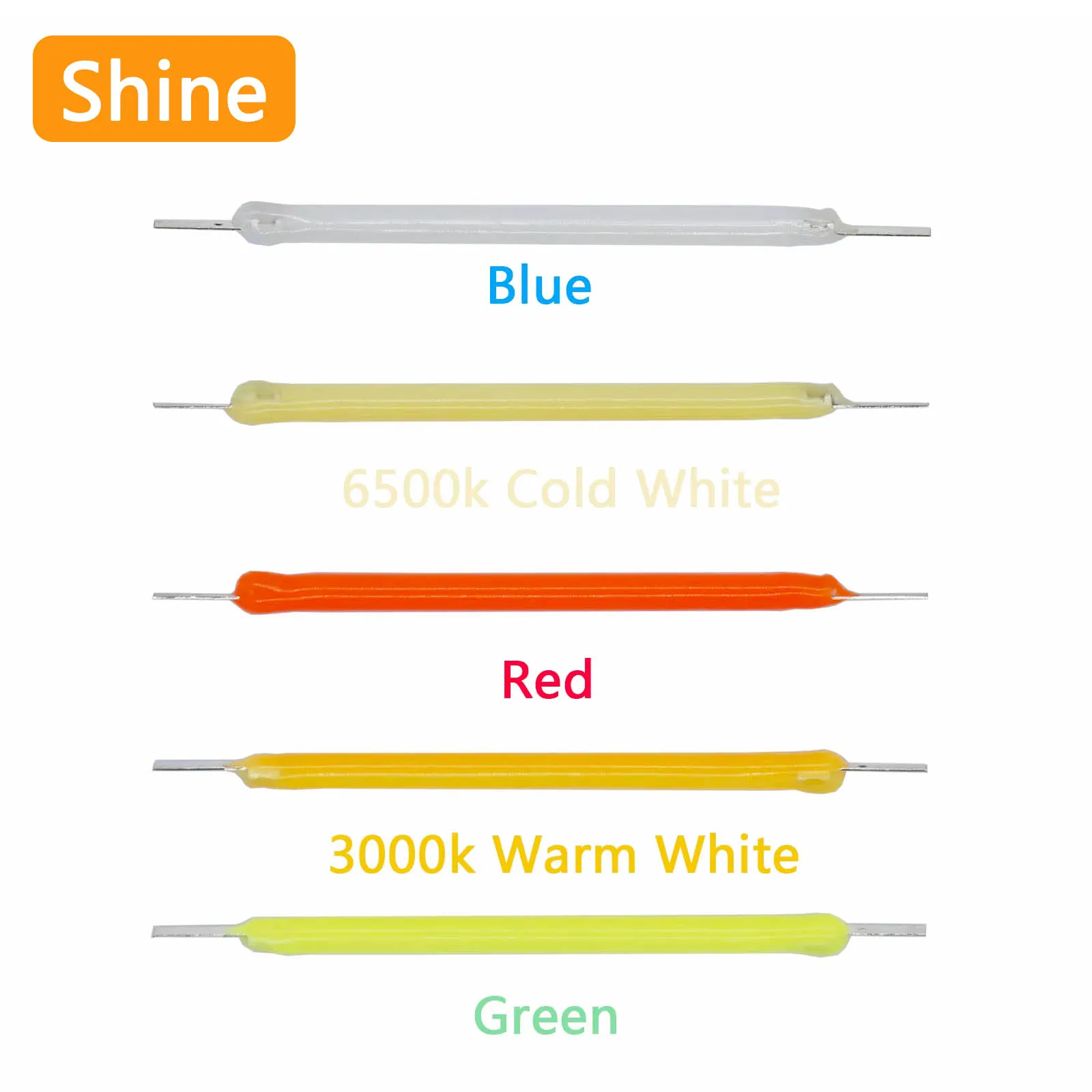 10pcs 38mm Edison Bulb Filament Lamp Parts DC3V 100mA LED COB Chip IC Red Blue Green Light Accessories Diodes For LED bulb DIY
10pcs 38mm Edison Bulb Filament Lamp Parts DC3V 100mA LED COB Chip IC Red Blue Green Light Accessories Diodes For LED bulb DIY