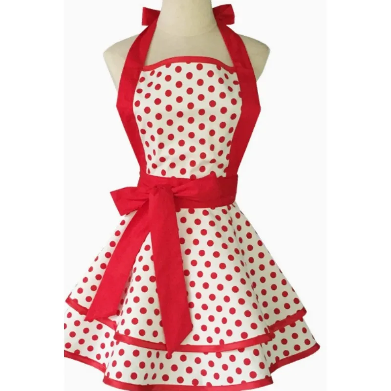 Cotton Polka Dot Double Layer Apron for Women Kitchen Cooking Baking Painting Work Durable
Cotton Polka Dot Double Layer Apron for Women Kitchen Cooking Baking Painting Work Durable