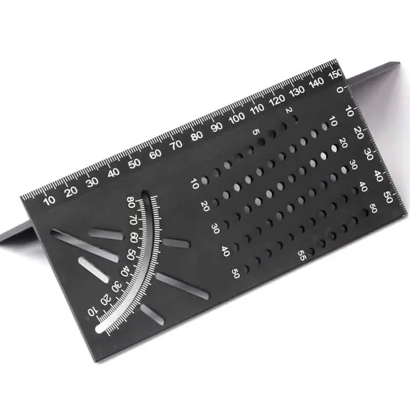 Multifunctional Angle Ruler 45 90 Degree Through Line Ruler Accurate Woodworking Square Angle Check Point Gauge Carpenter Tool
Multifunctional Angle Ruler 45 90 Degree Through Line Ruler Accurate Woodworking Square Angle Check Point Gauge Carpenter Tool