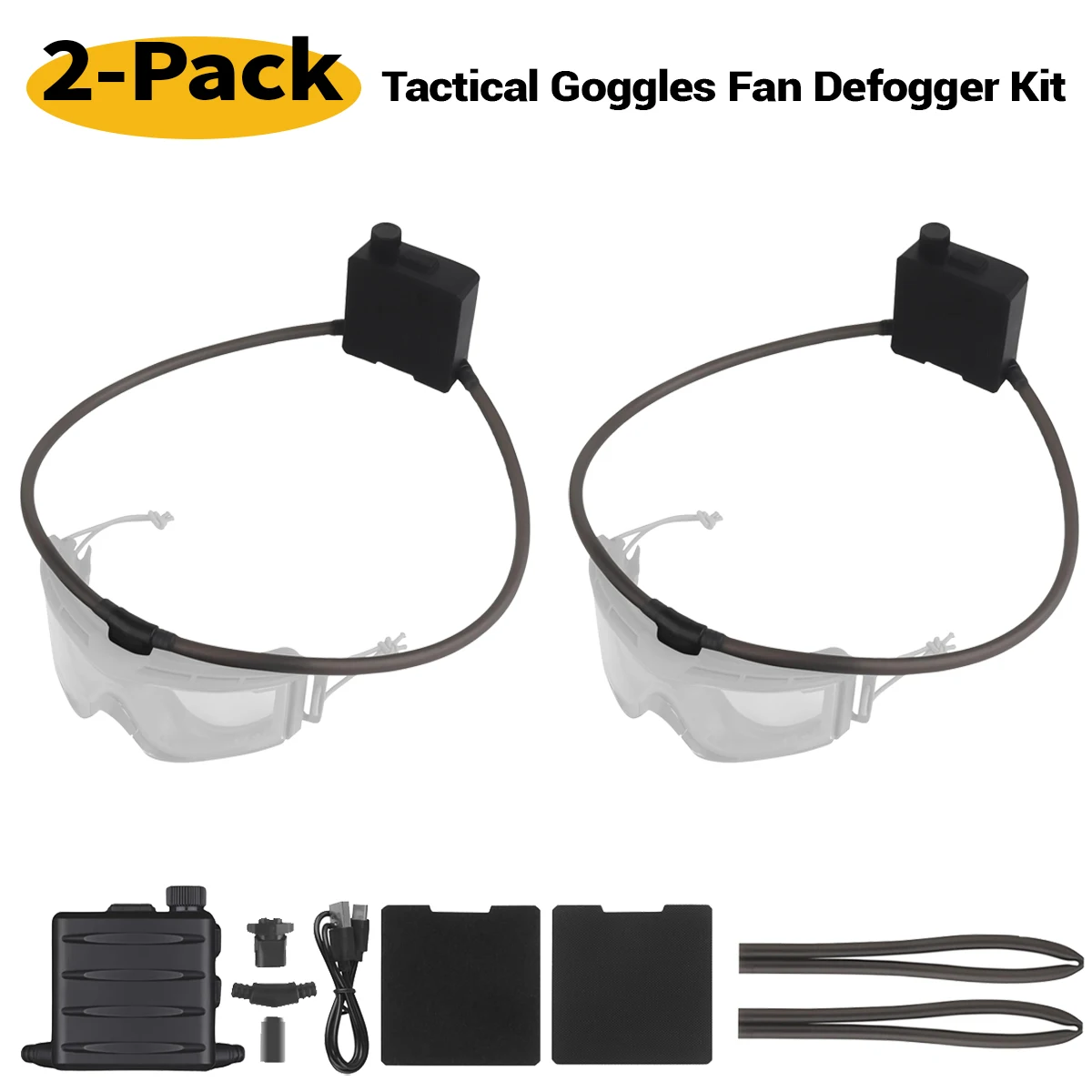 2PCS Tactical Goggles Fan Defogger Anti-Fog Kit Eyewear Air Defog for Airsoft Shooting Motocross Skiing Clear Vision
2PCS Tactical Goggles Fan Defogger Anti-Fog Kit Eyewear Air Defog for Airsoft Shooting Motocross Skiing Clear Vision