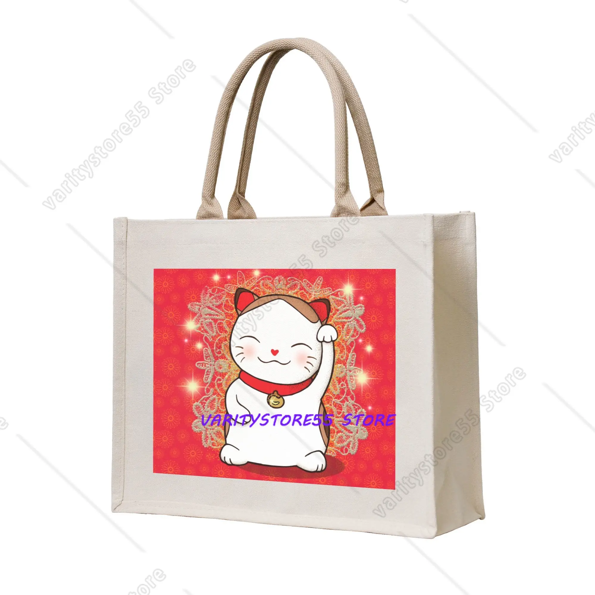 Custom Cute Maneki Neko Waving Shopping Bag Women Portable Large Capacity Groceries Japanese Lucky Cat Tote Shopper Bags
Custom Cute Maneki Neko Waving Shopping Bag Women Portable Large Capacity Groceries Japanese Lucky Cat Tote Shopper Bags
