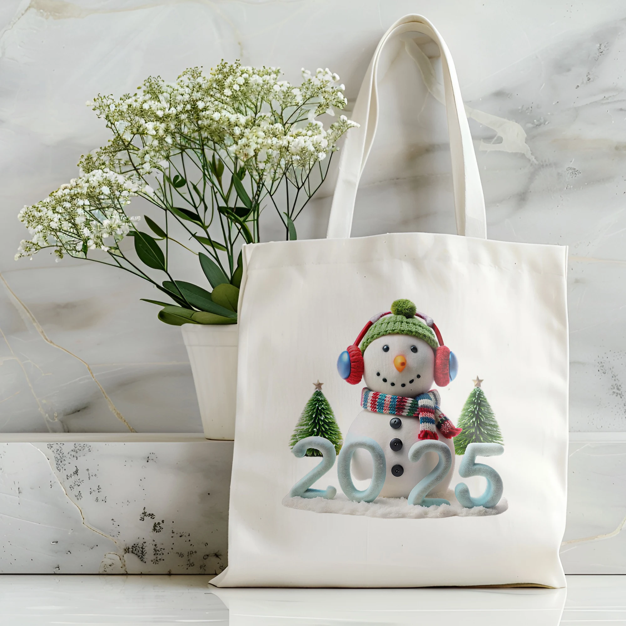 2025 Christmas Pattern Canvas Bag Reusable Cotton Canvas Bag Grocery Shopping Bag Women's Single Shoulder Sail Bag
2025 Christmas Pattern Canvas Bag Reusable Cotton Canvas Bag Grocery Shopping Bag Women's Single Shoulder Sail Bag