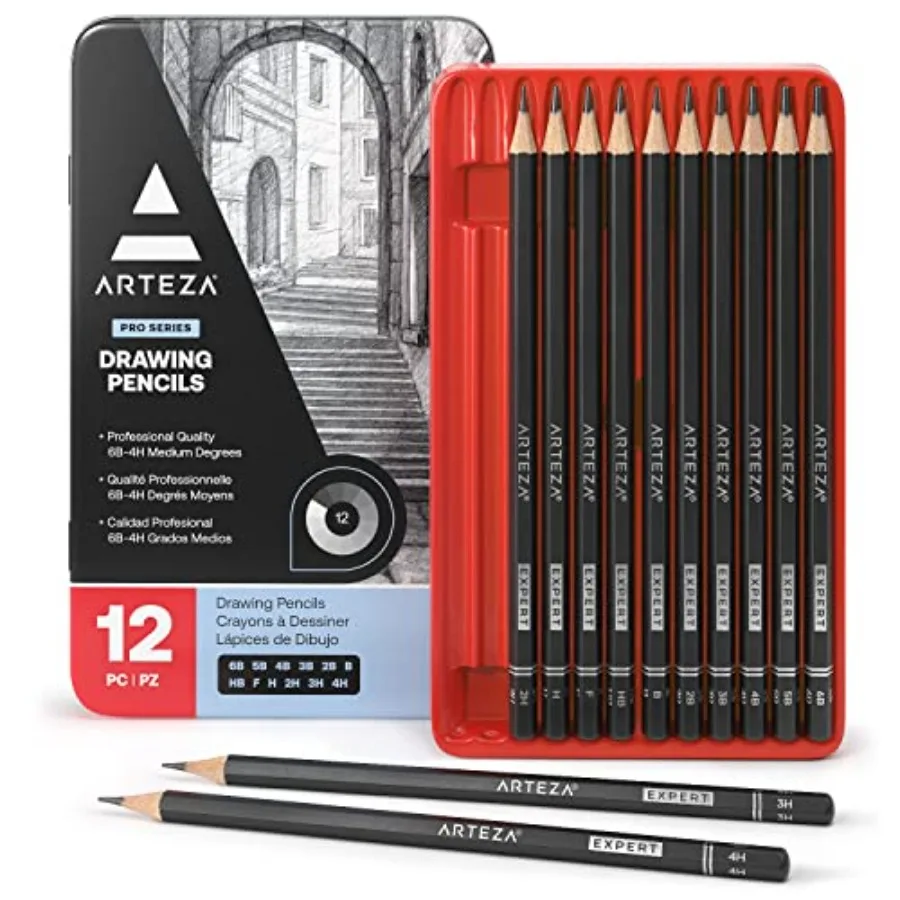 Drawing Sketch Pencils Set of 12, Graphite Pencils 6B to 4H, Pre-Sharpened Art Pencils in Metal Tin for Sketching, Shading, Dra
Drawing Sketch Pencils Set of 12, Graphite Pencils 6B to 4H, Pre-Sharpened Art Pencils in Metal Tin for Sketching, Shading, Dra