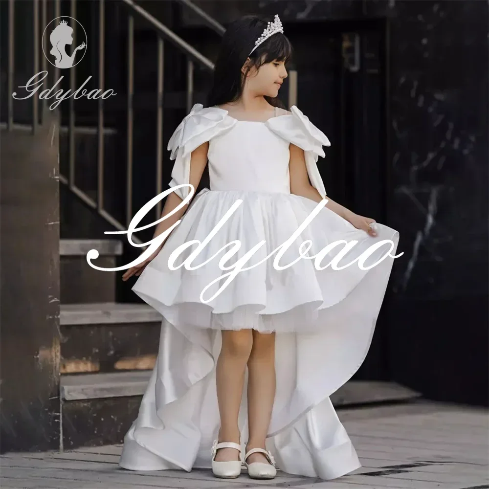 Bow O Neck Short Sleeve Pleat First Communion Gown Knee Length Sweep Train Classic Formal Wedding Party Flower Girl Dress New
Bow O Neck Short Sleeve Pleat First Communion Gown Knee Length Sweep Train Classic Formal Wedding Party Flower Girl Dress New