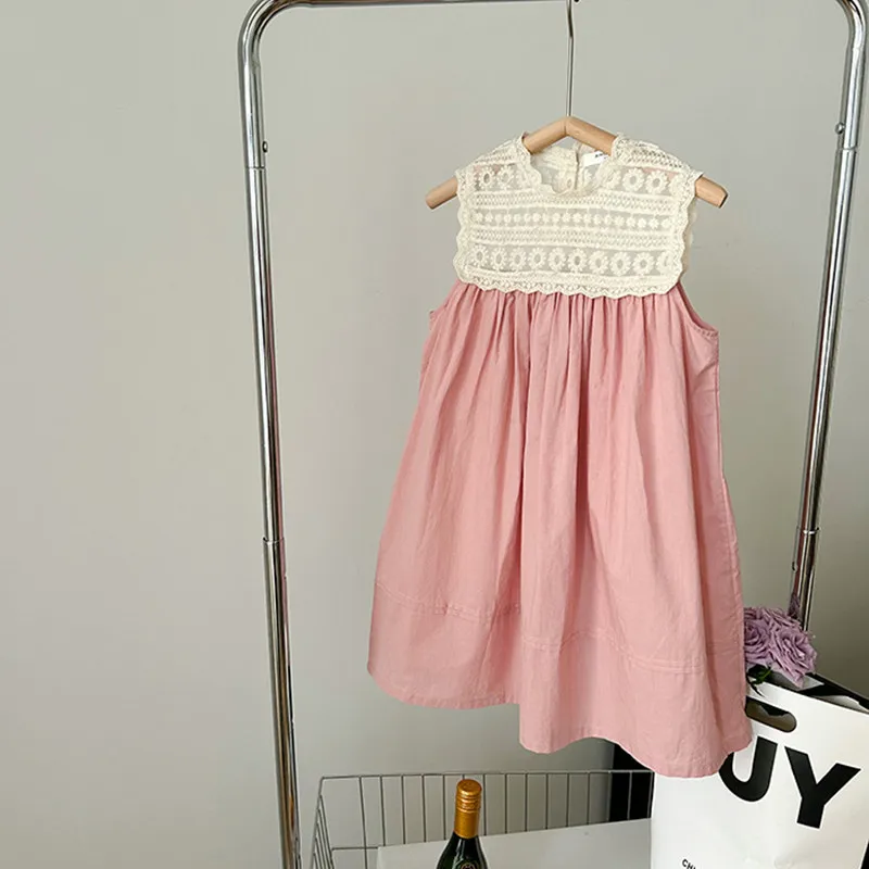 deer jonmi 2023 Summer Korean Style Baby Girls Pink Lace Patchwork Dresses Sleeveless Vest Children Princess Dress
deer jonmi 2023 Summer Korean Style Baby Girls Pink Lace Patchwork Dresses Sleeveless Vest Children Princess Dress
