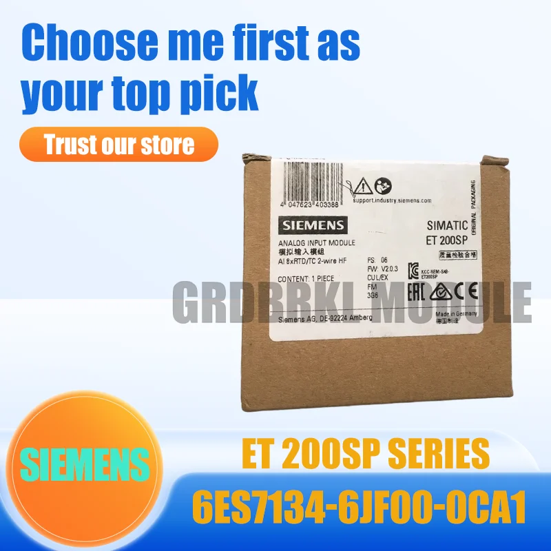 New Original SIEMENS 6ES7134-6JF00-0CA1 6ES7 134-6JF00-0CA1 ET 200SP Analog input module
New Original SIEMENS 6ES7134-6JF00-0CA1 6ES7 134-6JF00-0CA1 ET 200SP Analog input module