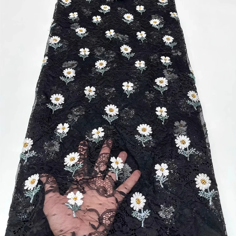 French fashion lace mesh fabric, high-quality African sequins, small chrysanthemum nails, sequins, sequins fabric, dress
French fashion lace mesh fabric, high-quality African sequins, small chrysanthemum nails, sequins, sequins fabric, dress