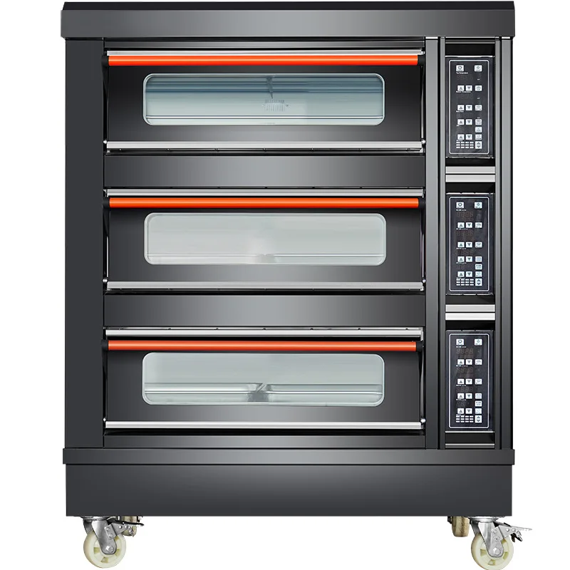 Three-layer six-plate large electric oven, biscuits, barbecue, pizza, various types of high-power food baking oven equipment
Three-layer six-plate large electric oven, biscuits, barbecue, pizza, various types of high-power food baking oven equipment