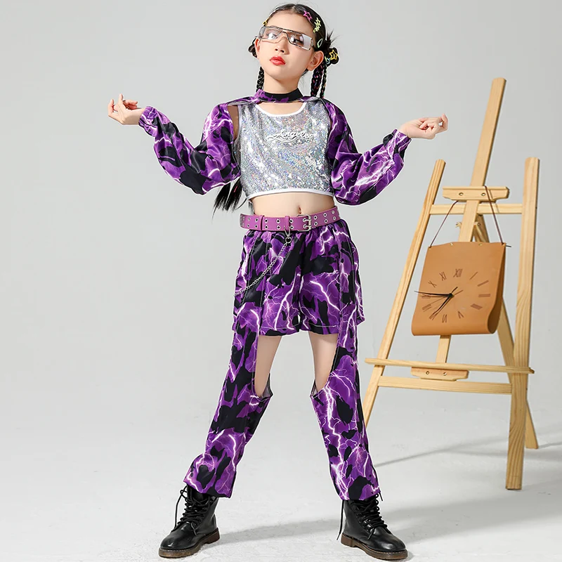 Children Jazz Modern Dance Costumes Sequin Vest Crop Tops Loose Pants Suit For Girls Hip Hop Dance Performance Clothes DQS14702
Children Jazz Modern Dance Costumes Sequin Vest Crop Tops Loose Pants Suit For Girls Hip Hop Dance Performance Clothes DQS14702