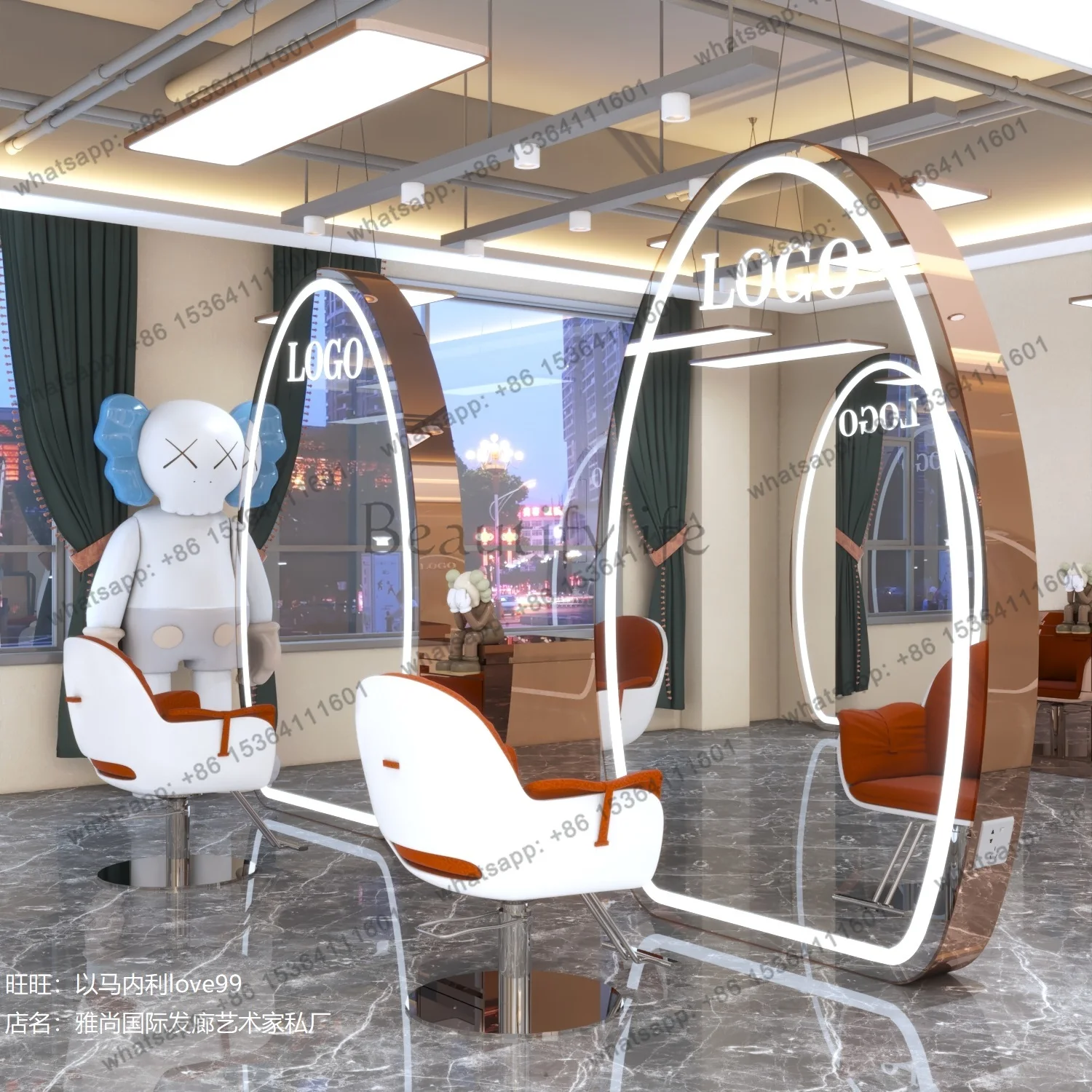 Internet celebrity barber shop mirror table full-body mirror stainless steel hairdresser mirror hair salon special
Internet celebrity barber shop mirror table full-body mirror stainless steel hairdresser mirror hair salon special