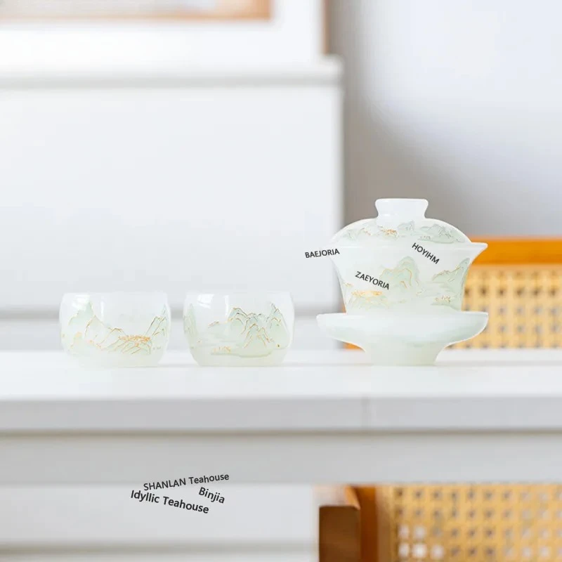 Coloured Glaze Glass Tea Set Complete Set Boutique Kit Tea Ceremony Set Teapot And Cup Cha Accessories Ornaments
Coloured Glaze Glass Tea Set Complete Set Boutique Kit Tea Ceremony Set Teapot And Cup Cha Accessories Ornaments