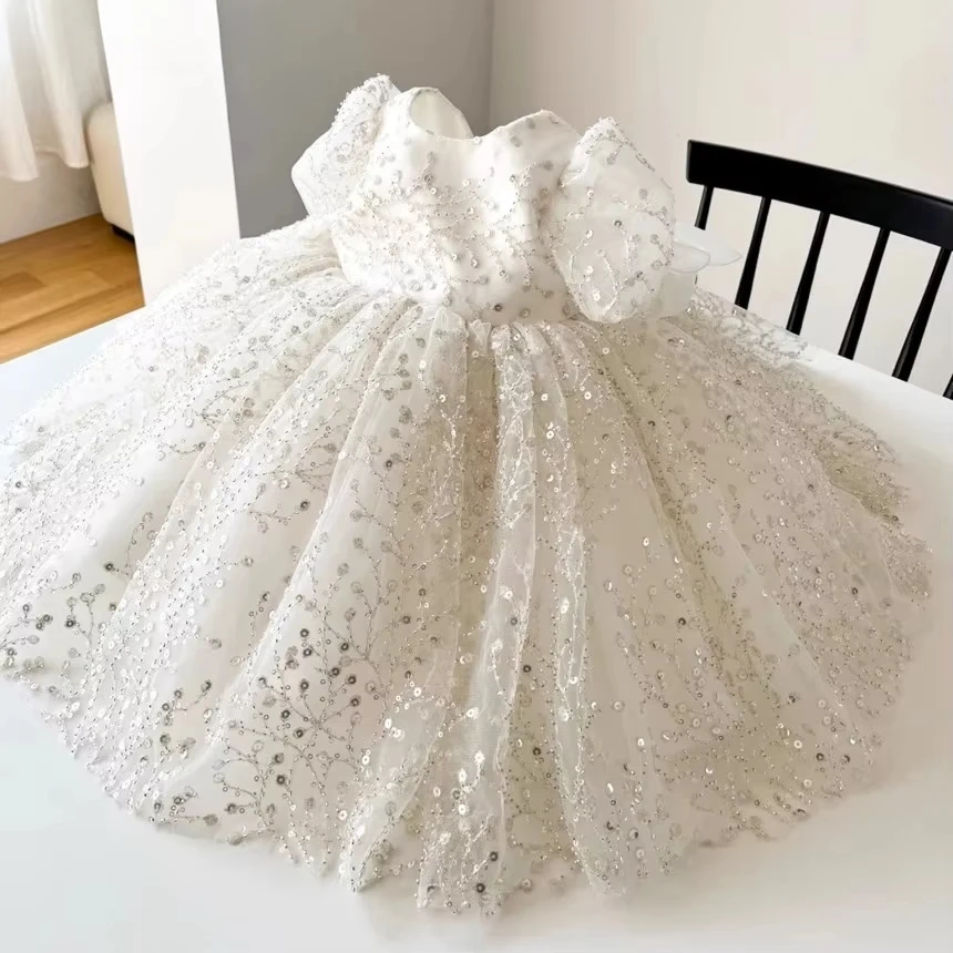 Girl's White Wedding Tutu Dress, Elegant Princess Dress for Flower Girl Birthday Party Dresses Kids Vestidos Princess Sequins
Girl's White Wedding Tutu Dress, Elegant Princess Dress for Flower Girl Birthday Party Dresses Kids Vestidos Princess Sequins