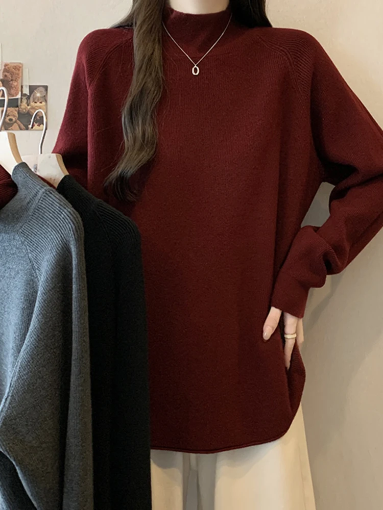 Свободный длинный вязаный свитер для женщин, весенний, модный, больших размеров, базовый слой, нижняя одежда, повседневный, простой, стильный
Свободный длинный вязаный свитер для женщин, весенний, модный, больших размеров, базовый слой, нижняя одежда, повседневный, простой, стильный
