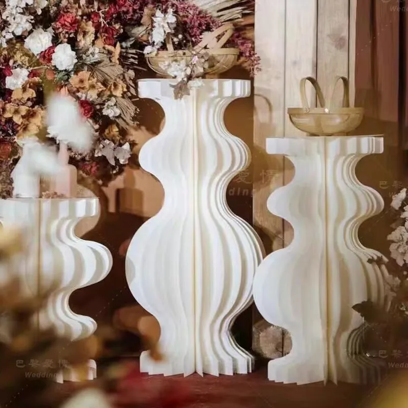 Calabash Folding Paper Cylinder Stands Wedding Centerpiece Cardboard Roman Pillar Pedestal Display Stand for Wedding Party Decor
Calabash Folding Paper Cylinder Stands Wedding Centerpiece Cardboard Roman Pillar Pedestal Display Stand for Wedding Party Decor