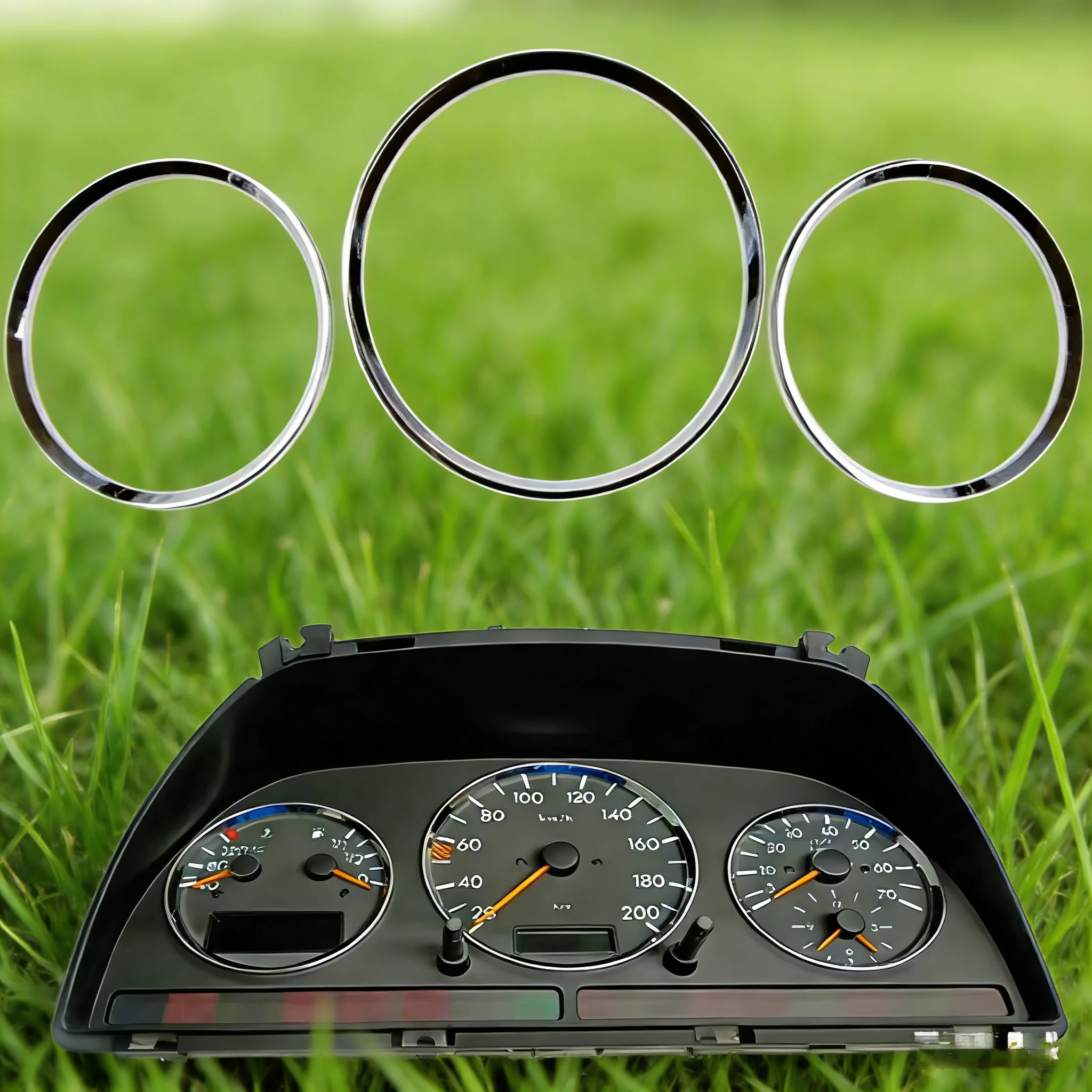 Набор декоративных колец для приборной панели (хром/матовый серебро) для Mercedes-Benz W163/ML
Набор декоративных колец для приборной панели (хром/матовый серебро) для Mercedes-Benz W163/ML